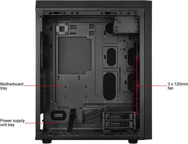 Alt view image 14 of 13 - Rosewill RISE ATX Full Tower Gaming PC Computer Case, EATX Support, Dual PSU Support, Optional 360mm Water Cooling Radiator, up to 7 Fan Support