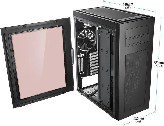 Alt view image 7 of 14 - Rosewill RISE GLOW ATX Full Tower Gaming PC Computer Case, Supports: E-ATX, Dual PSU Mount, Vertical GPU Mount & 360mm Liquid Coolers, 4 Dual-Speed Fans