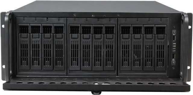 Alt view image 2 of 8 - Rosewill RSV-L4412 - 4U Rackmount Server Case or Chassis, 12 SATA / SAS Hot-swap Drives, 5 Cooling Fans Included