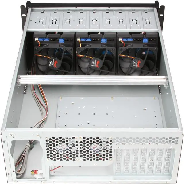 Alt view image 5 of 8 - Rosewill RSV-L4412 - 4U Rackmount Server Case or Chassis, 12 SATA / SAS Hot-swap Drives, 5 Cooling Fans Included