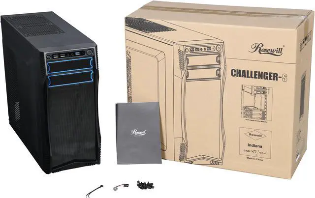 Alt view image 8 of 8 - Rosewill ATX Mid Tower Gaming Computer Case, Latching Tool-less Design of Drive Bays, Support up to 5 Fans - CHALLENGER S