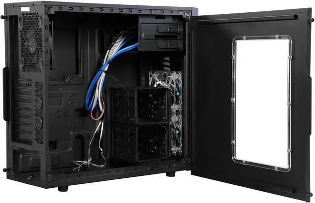 Alt view image 5 of 10 - Rosewill ATX Mid Tower Gaming Computer Case, Tool-less Design of Drive Bays, Removable HDD Cages, Support up to 6 Fans - STAR PREDATOR