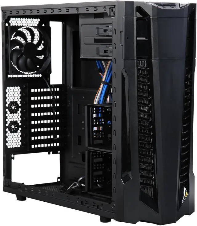 Alt view image 7 of 10 - Rosewill ATX Mid Tower Gaming Computer Case, Tool-less Design of Drive Bays, Removable HDD Cages, Support up to 6 Fans - STAR PREDATOR