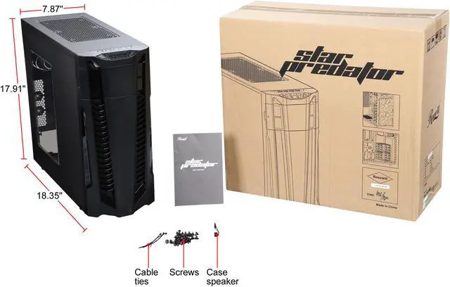 Alt view image 10 of 10 - Rosewill ATX Mid Tower Gaming Computer Case, Tool-less Design of Drive Bays, Removable HDD Cages, Support up to 6 Fans - STAR PREDATOR