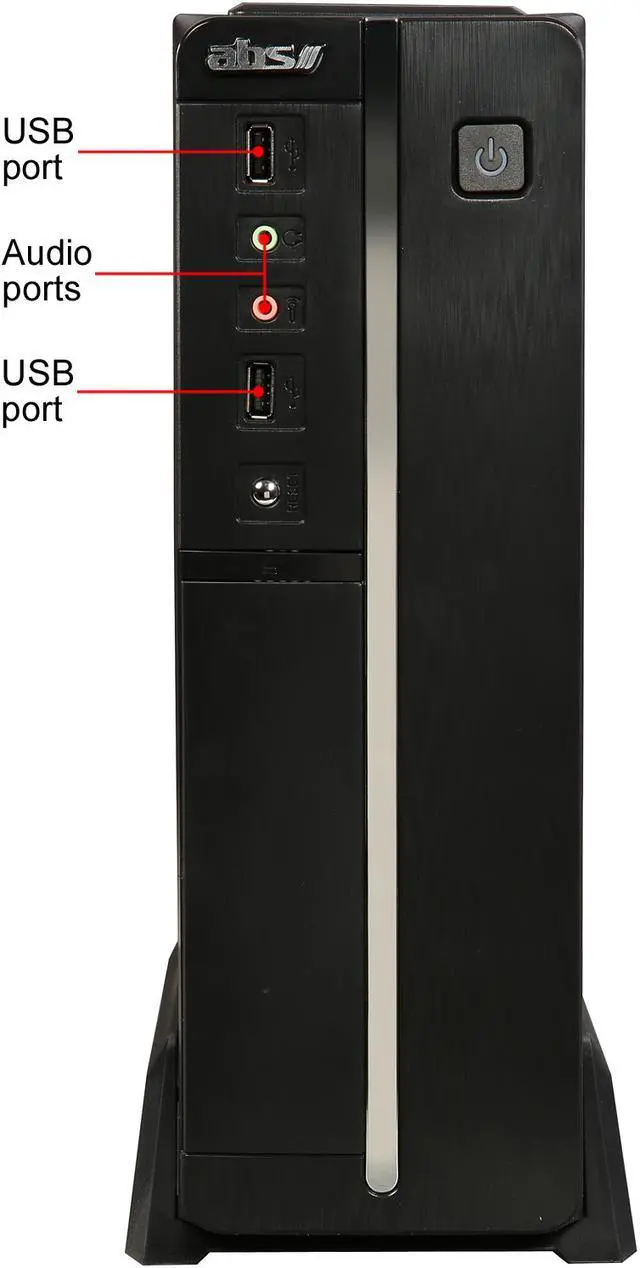 Alt view image 2 of 9 - ABS R206-ITX - Micro ATX Slim Computer Case - Black