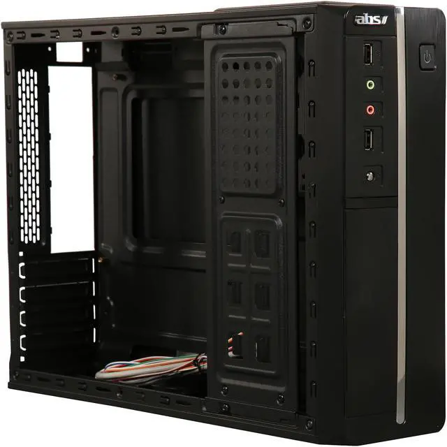 Alt view image 7 of 9 - ABS R206-ITX - Micro ATX Slim Computer Case - Black