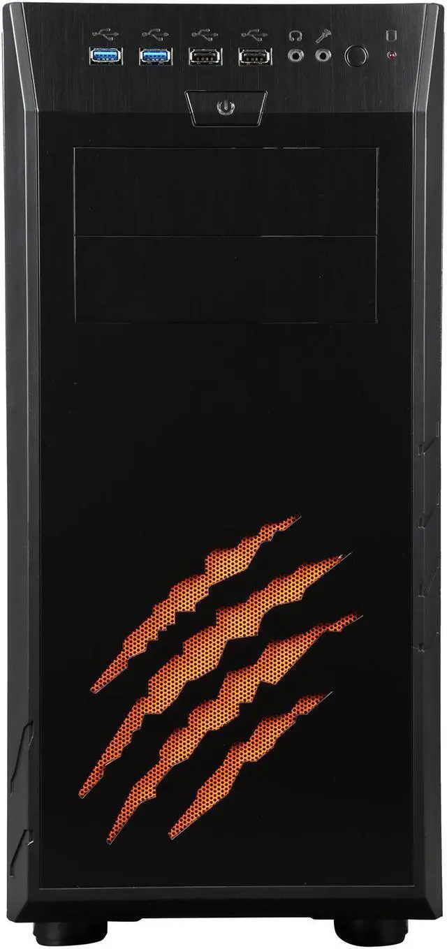 Alt view image 3 of 10 - Rosewill ATX Mid Tower Gaming Computer Case, support VGA card length up to 340mm, come with four fans-2 x Front 120mm Fan, 1 x Rear 120mm Fan, 1 x Top 140mm Fan - WolfAlloy