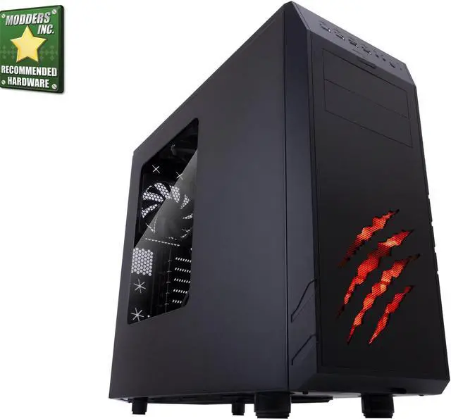 Main image of Rosewill ATX Mid Tower Gaming Computer Case, support VGA card length up to 340mm, come with four fans-2 x Front 120mm Fan, 1 x Rear 120mm Fan, 1 x Top 140mm Fan - WolfAlloy