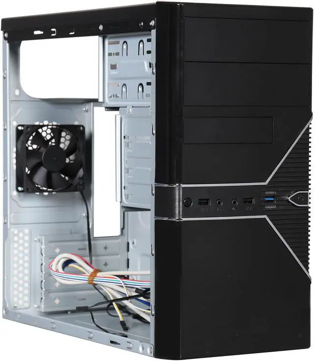 Alt view image 7 of 9 - ROSEWILL Dual-Fan Mini Tower Computer Case - FBM-05