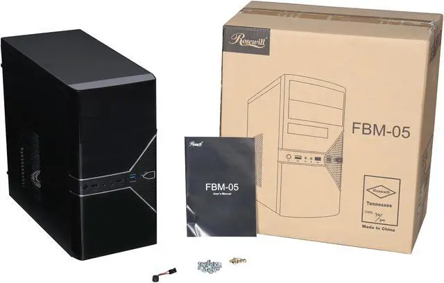 Alt view image 9 of 9 - ROSEWILL Dual-Fan Mini Tower Computer Case - FBM-05