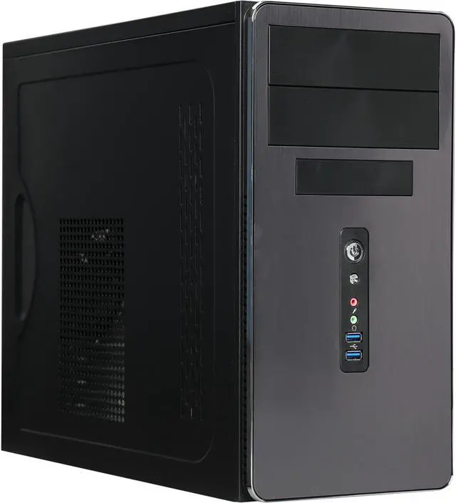 Main image of ROSEWILL, Aesthetic Finish, 90mm Fan pre-installed, Mini Tower Computer Case with 400W Power Supply - R521-M