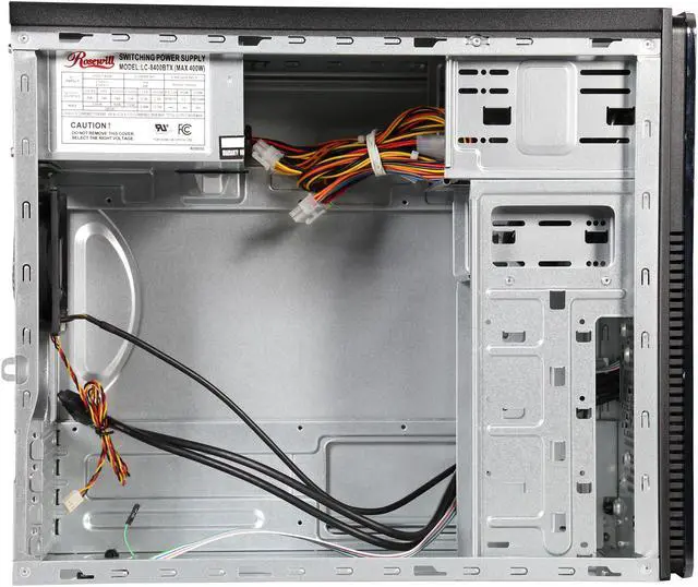 Alt view image 6 of 9 - ROSEWILL, Aesthetic Finish, 90mm Fan pre-installed, Mini Tower Computer Case with 400W Power Supply - R521-M