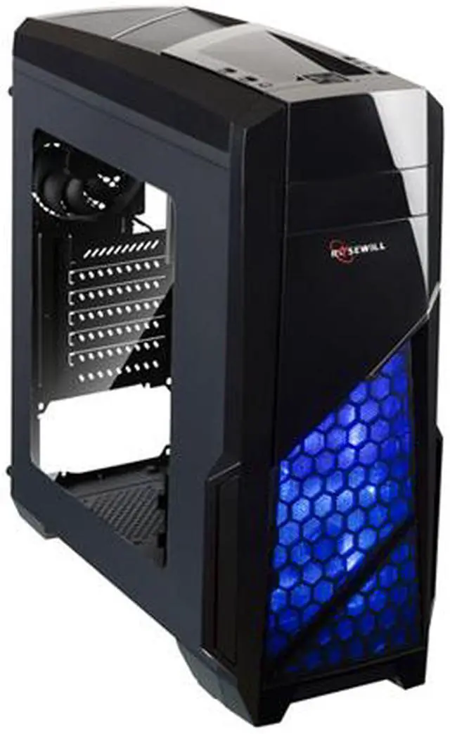 Alt view image 4 of 11 - Rosewill NAUTILUS ATX Mid-Tower Gaming PC Computer Case, Supports: 240mm Liquid Cooler & 380mm VGA Card, 3 Pre-installed Fans, Steel Airflow Mesh, Side Panel Window