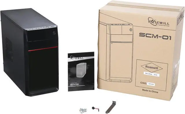 Alt view image 10 of 10 - Rosewill Micro ATX Mini Tower Computer Case, Supports Micro-ATX/Mini-ITX M/B, Supports CPU Cooler Height up to 140 mm - SCM-01