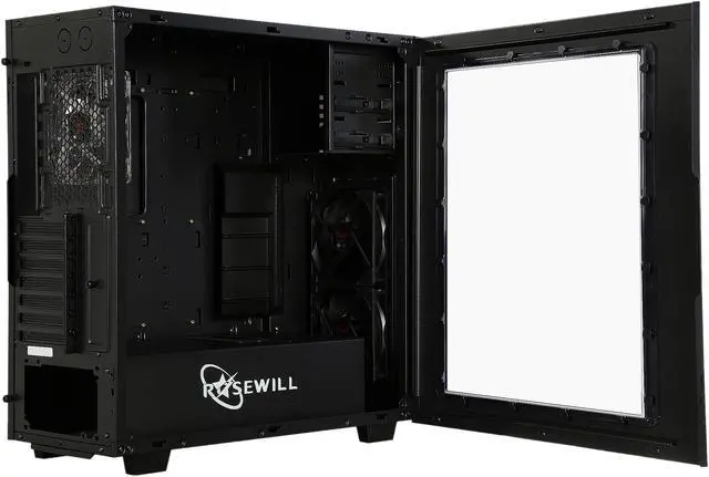 Alt view image 5 of 16 - Rosewill ATX Mid Tower Gaming Computer Case, Supports up to 420mm Long Graphics Card, Comes with Three Fans Pre-installed - Front 120mm Fan x 2, Rear 120mm Fan x 1 - GUNGNIR X