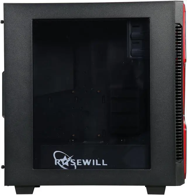 Alt view image 11 of 16 - Rosewill ATX Mid Tower Gaming Computer Case, Supports up to 420mm Long Graphics Card, Comes with Three Fans Pre-installed - Front 120mm Fan x 2, Rear 120mm Fan x 1 - GUNGNIR X