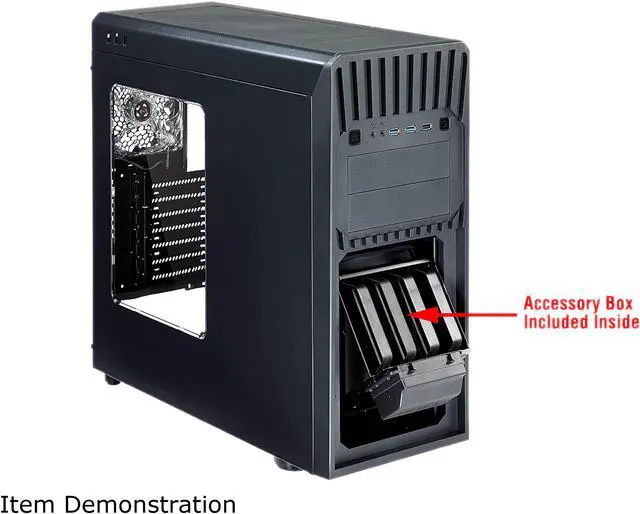Alt view image 10 of 10 - Rosewill ATX Mid Tower Gaming Case with Front Hot-Swap HDD Cage - HIMARS