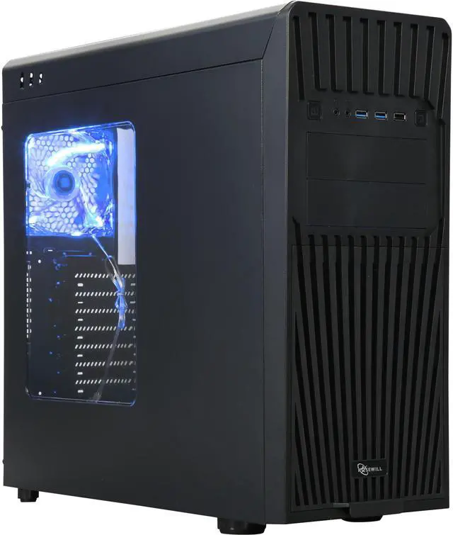 Alt view image 3 of 10 - Rosewill ATX Mid Tower Gaming Case with Front Hot-Swap HDD Cage - HIMARS