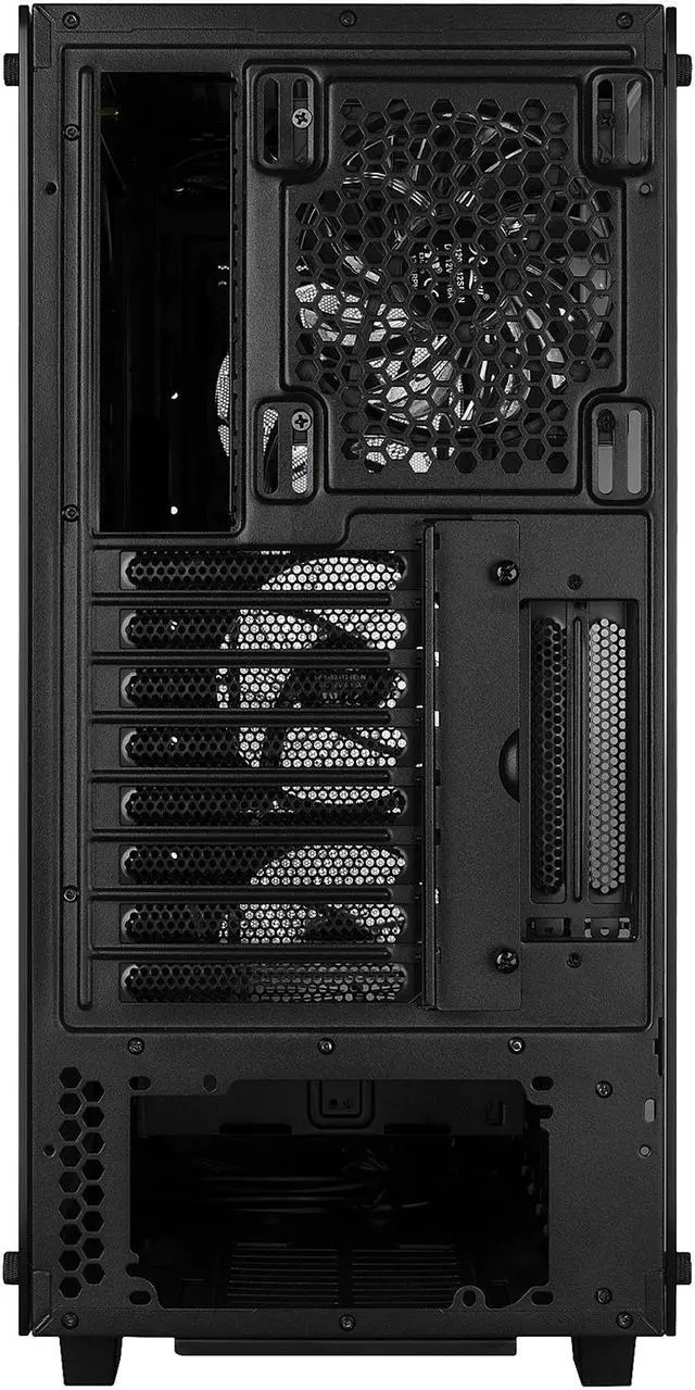 Alt view image 10 of 10 - Rosewill CULLINAN MX-Blue ATX Mid-Tower Gaming PC Computer Case, Supports 360mm Liquid Coolers, 4 Blue LED Fans, Max Airflow with PSU Shround Fan Mount, Tempered Glass, Fan Speed Control