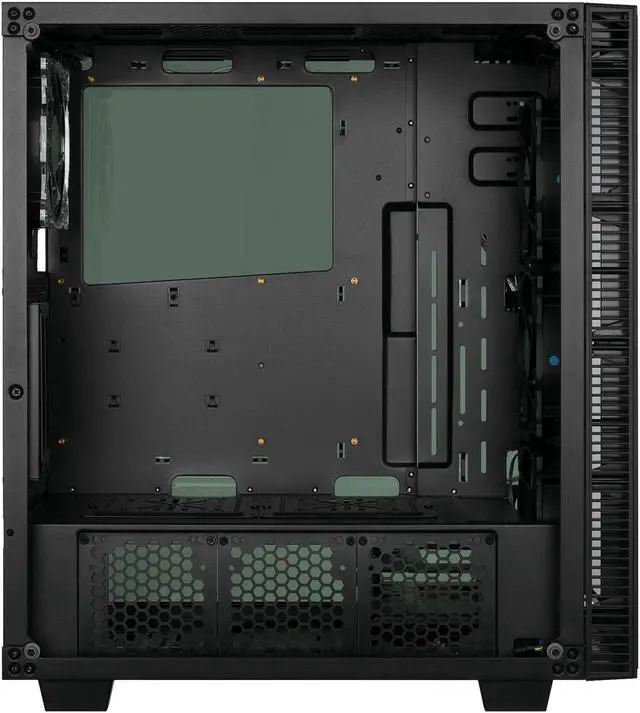 Alt view image 5 of 10 - Rosewill CULLINAN MX-Blue ATX Mid-Tower Gaming PC Computer Case, Supports 360mm Liquid Coolers, 4 Blue LED Fans, Max Airflow with PSU Shround Fan Mount, Tempered Glass, Fan Speed Control