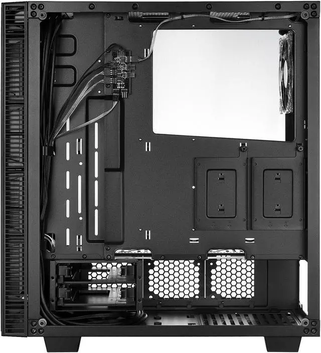 Alt view image 6 of 10 - Rosewill CULLINAN MX-Blue ATX Mid-Tower Gaming PC Computer Case, Supports 360mm Liquid Coolers, 4 Blue LED Fans, Max Airflow with PSU Shround Fan Mount, Tempered Glass, Fan Speed Control