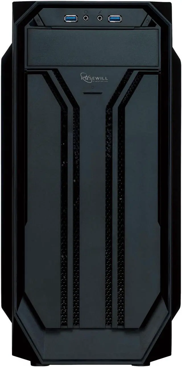 Alt view image 4 of 8 - Rosewill ATX Mid Tower Gaming Case With Side Panel Window, Three Fans Pre-Installed, USB 3.0 x 2 - BRADLEY M