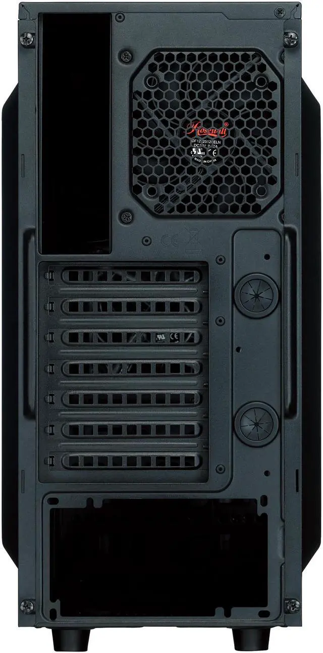 Alt view image 8 of 8 - Rosewill ATX Mid Tower Gaming Case With Side Panel Window, Three Fans Pre-Installed, USB 3.0 x 2 - BRADLEY M