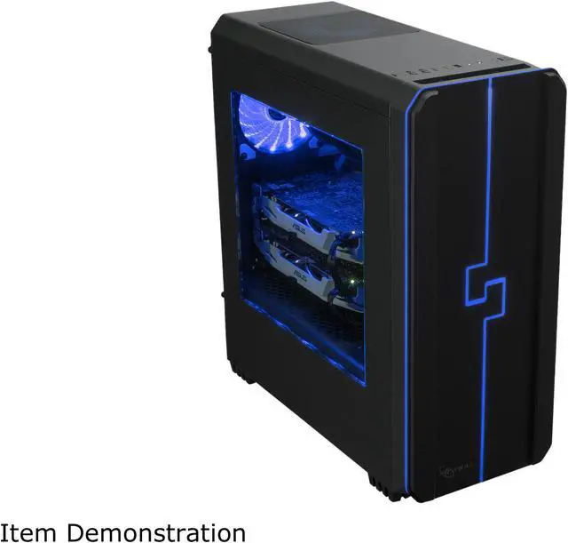 Alt view image 4 of 15 - ROSEWILL ORBIT-Z1 ATX Mid Tower Gaming Computer Case with Two Pre-installed RGB LED Fans