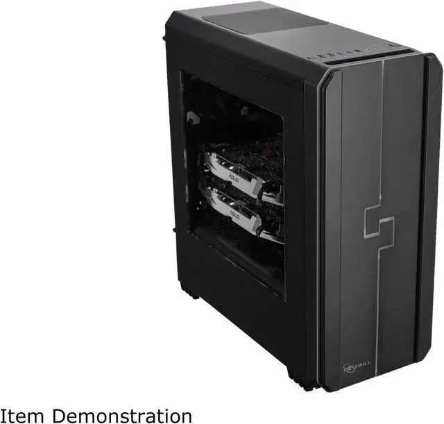 Alt view image 5 of 15 - ROSEWILL ORBIT-Z1 ATX Mid Tower Gaming Computer Case with Two Pre-installed RGB LED Fans