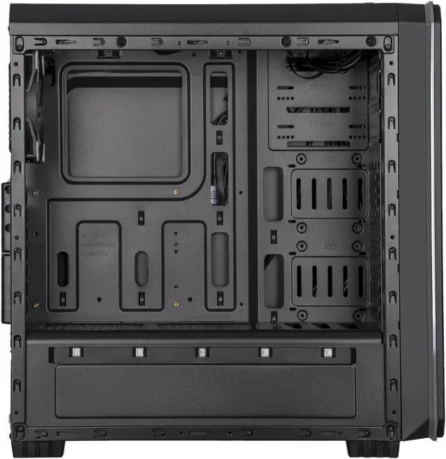 Alt view image 7 of 15 - ROSEWILL ORBIT-Z1 ATX Mid Tower Gaming Computer Case with Two Pre-installed RGB LED Fans