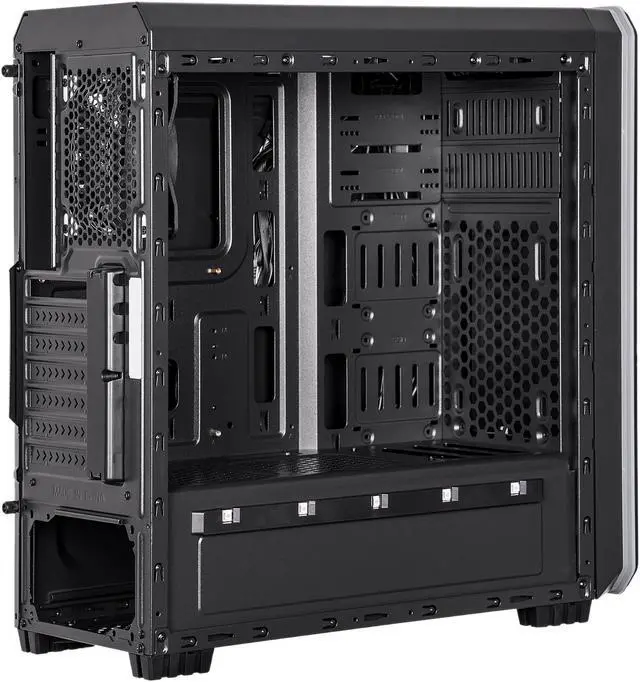 Alt view image 8 of 15 - ROSEWILL ORBIT-Z1 ATX Mid Tower Gaming Computer Case with Two Pre-installed RGB LED Fans