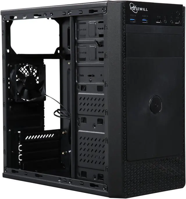 Alt view image 12 of 13 - Rosewill FBM-X1 Black Steel / Plastic Mini Tower Case with Side Panel Window