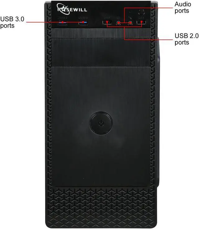 Alt view image 6 of 13 - Rosewill FBM-X1 Black Steel / Plastic Mini Tower Case with Side Panel Window