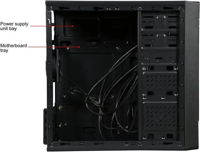 Alt view image 11 of 13 - Rosewill FBM-X1 Black Steel / Plastic Mini Tower Case with Side Panel Window