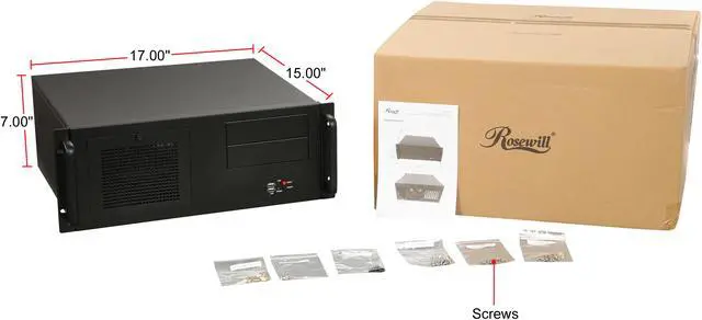 Alt view image 7 of 7 - Rosewill RSV-R4100 - 4U Rackmount Server Case / Chassis - 8 Internal Bays, 2 Included Cooling Fans