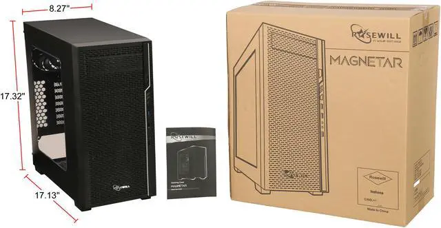 Alt view image 9 of 9 - ROSEWILL MAGNETAR GAMING ATX Mid Tower Computer Case