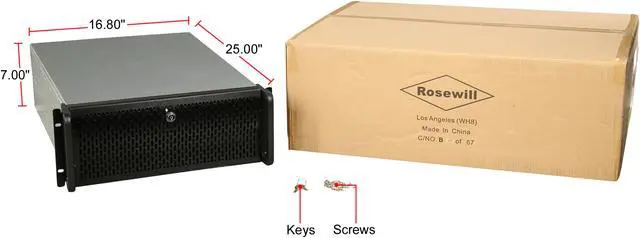 Alt view image 12 of 12 - Rosewill Server Chassis, Server Case, Rackmount Case for Bitcoin Mining; 4U Metal Rack Mount Bitcoin Miner for 6 GPU; Solution for Building a Mining Rig (RSV-L4000B)