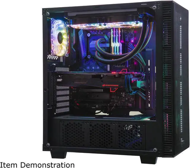 Alt view image 4 of 10 - ROSEWILL CULLINAN MX Tempered Glass RGB ATX Mid Tower Computer Case with Remote Controlled RGB LED Fans