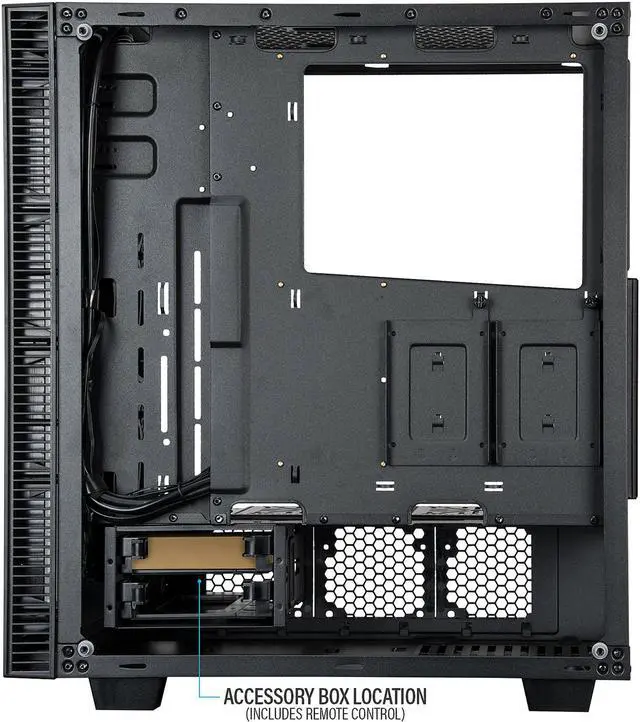 Alt view image 7 of 10 - ROSEWILL CULLINAN MX Tempered Glass RGB ATX Mid Tower Computer Case with Remote Controlled RGB LED Fans