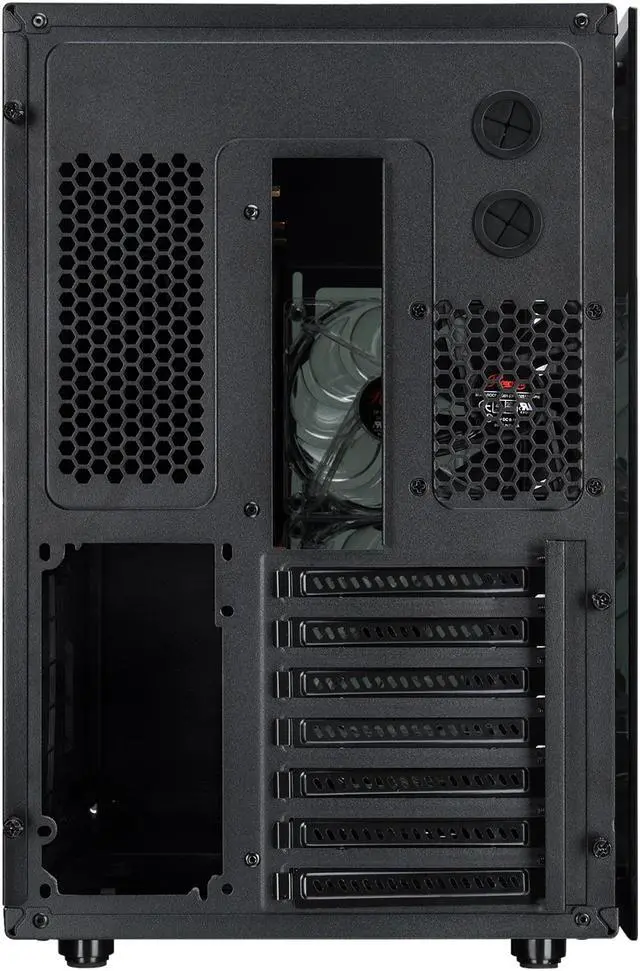 Alt view image 11 of 11 - Rosewill Cube Mini ITX/Micro-ATX/ATX Mid Tower Gaming PC Computer Case, Black Steel Tempered Glass, Blue LED Fans - Cullinan PX Blue