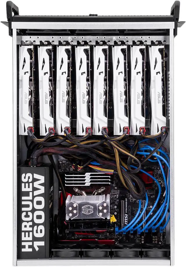 Alt view image 5 of 12 - Rosewill RSV-L4000C - 4U Rackmount Server Case / Chassis for AI / Bitcoin Mining Machine, Supports 8 Graphic Cards