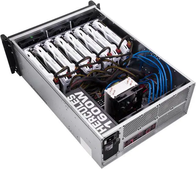 Alt view image 6 of 12 - Rosewill RSV-L4000C - 4U Rackmount Server Case / Chassis for AI / Bitcoin Mining Machine, Supports 8 Graphic Cards