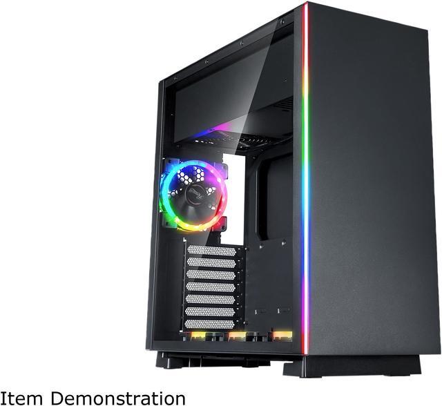 Alt view image 2 of 13 - Rosewill PRISM S500 ATX Mid Tower Gaming PC Computer Case, Aura Sync Compatible Dual Ring RGB LED Fans, Top Mount PSU & HDD/SSD, Tempered Glass & Steel