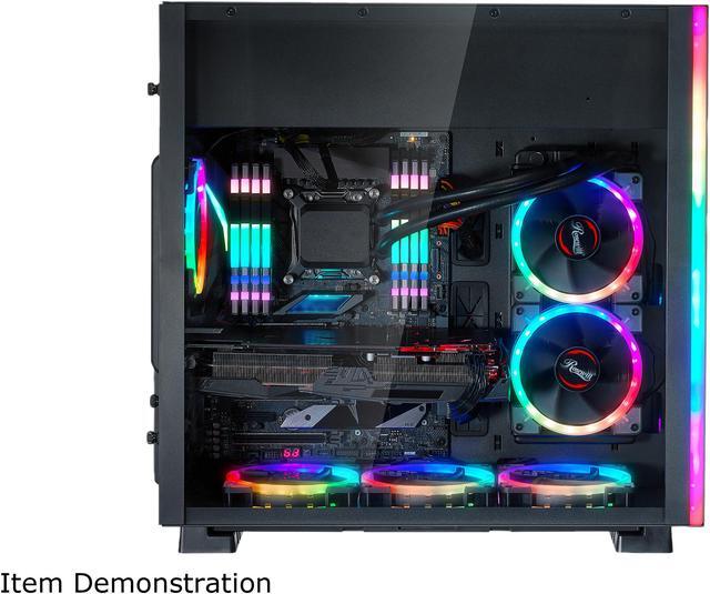 Alt view image 6 of 13 - Rosewill PRISM S500 ATX Mid Tower Gaming PC Computer Case, Aura Sync Compatible Dual Ring RGB LED Fans, Top Mount PSU & HDD/SSD, Tempered Glass & Steel