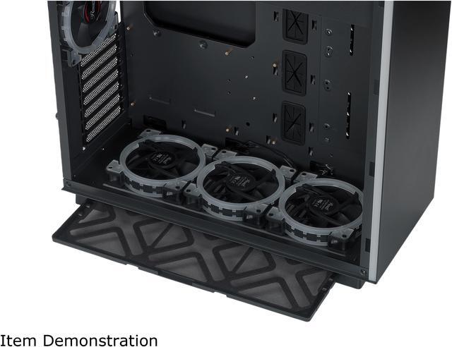 Alt view image 12 of 13 - Rosewill PRISM S500 ATX Mid Tower Gaming PC Computer Case, Aura Sync Compatible Dual Ring RGB LED Fans, Top Mount PSU & HDD/SSD, Tempered Glass & Steel