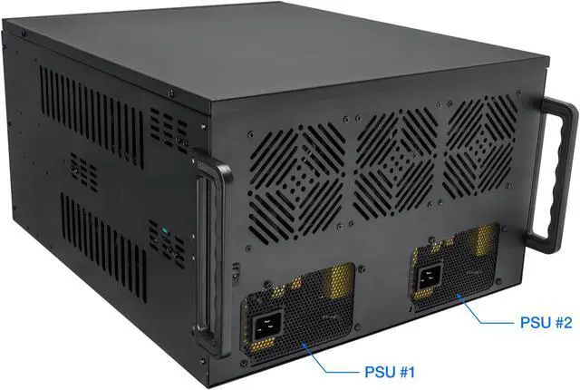 Alt view image 2 of 14 - Rosewill 8 GPU Mining Case Frame, Dual PSU Support, Maximum Airflow, Crypto Mine Bitcoin (BTC) / Ethereum (ETH / ETC) / Zcash / Altcoins - R2030001-0118
