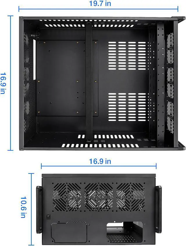 Alt view image 6 of 14 - Rosewill 8 GPU Mining Case Frame, Dual PSU Support, Maximum Airflow, Crypto Mine Bitcoin (BTC) / Ethereum (ETH / ETC) / Zcash / Altcoins - R2030001-0118