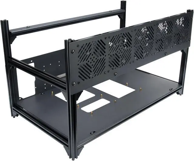 Alt view image 3 of 10 - Rosewill 8 GPU Mining Case Open Air Stackable Frame, Dual PSU Support, Maximum Airflow, Crypto Mine Bitcoin (BTC) / Ethereum (ETH / ETC) / Zcash / Altcoins - R2030002-0118