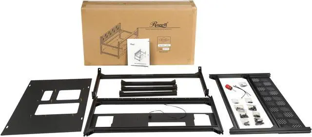 Alt view image 10 of 10 - Rosewill 8 GPU Mining Case Open Air Stackable Frame, Dual PSU Support, Maximum Airflow, Crypto Mine Bitcoin (BTC) / Ethereum (ETH / ETC) / Zcash / Altcoins - R2030002-0118