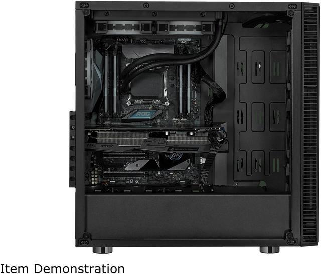 Alt view image 6 of 9 - Rosewill CULLINAN V500 Blue ATX Mid Tower Gaming PC Computer Case with Dual Ring Blue LED Fans, 360mm Water Cooling Radiator Support, Tempered Glass and Steel, USB 3.0